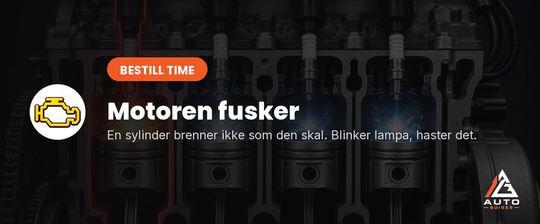 Sylindre i snitt, med tenningsfeil i én av dem