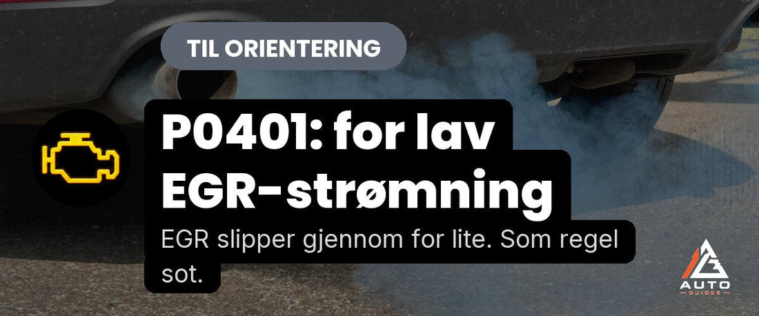 P0401: for lav EGR-strømning