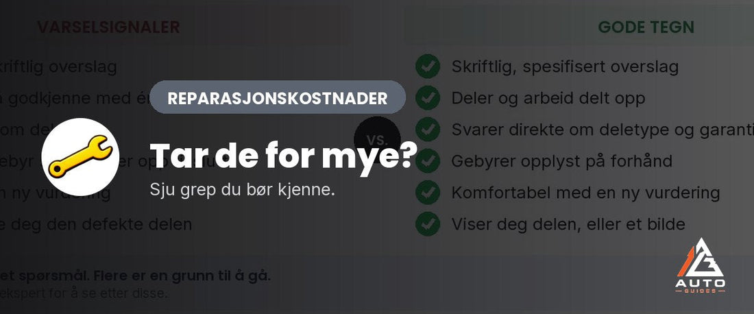 Tar verkstedet for mye betalt?