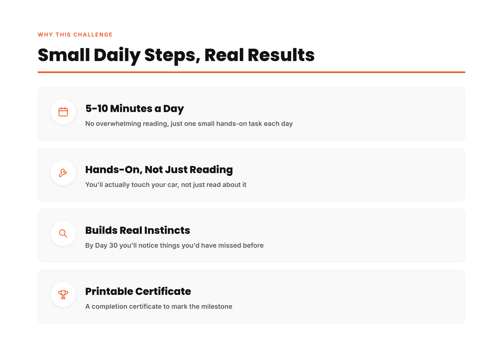 Why the 30-Day Car Owner Challenge works