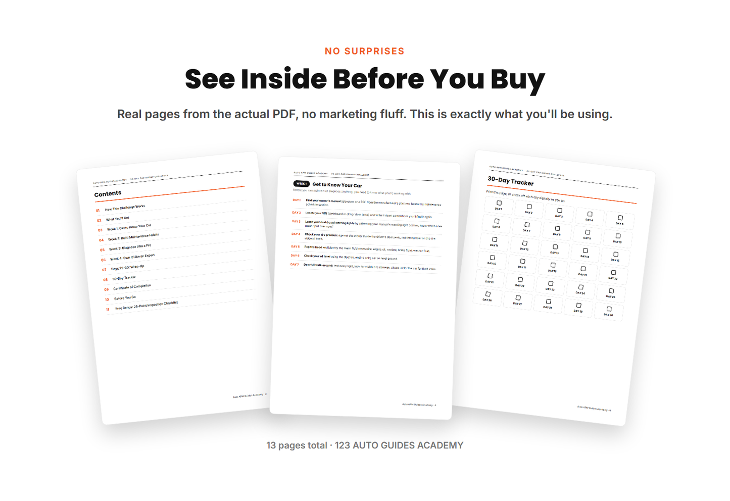 See inside the 30-Day Car Owner Challenge before you buy