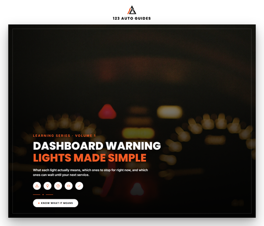Auto APM Guides Learning Series, Vol. 1: Dashboard Warning Lights Made Simple - cover