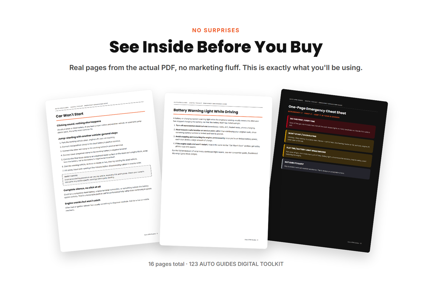 See inside the Emergency Breakdown Guide before you buy