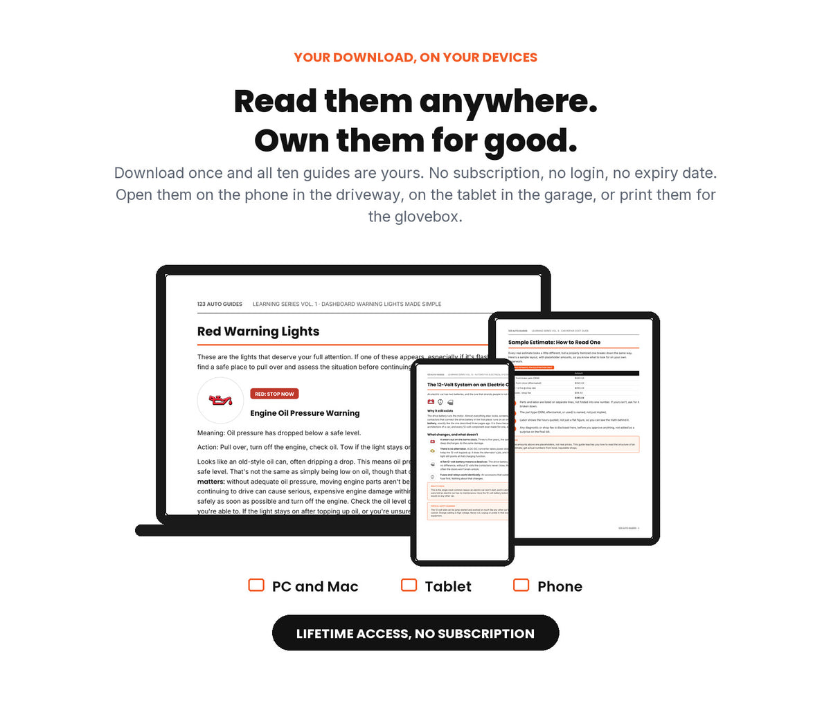 Read them anywhere - the Learning Series bundle on desktop, tablet and phone