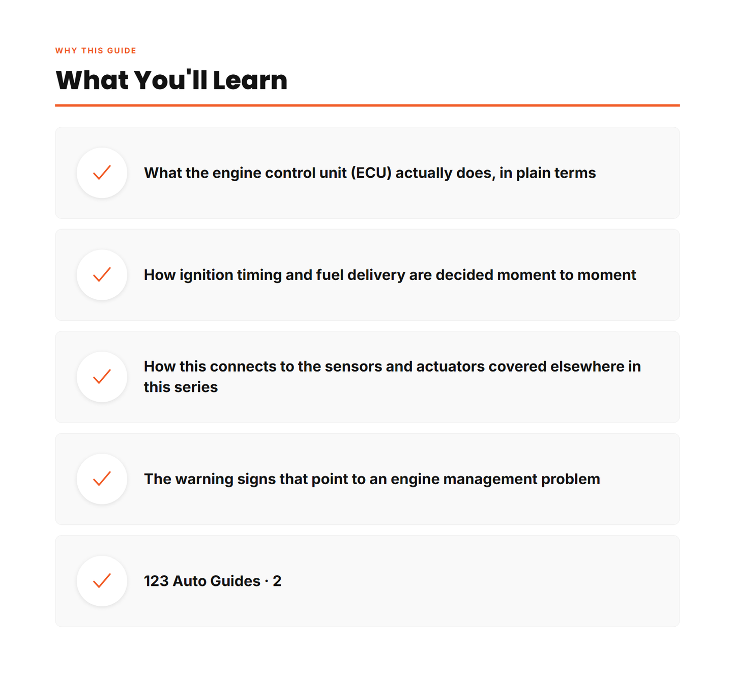 Why This Guide - Engine Management Systems