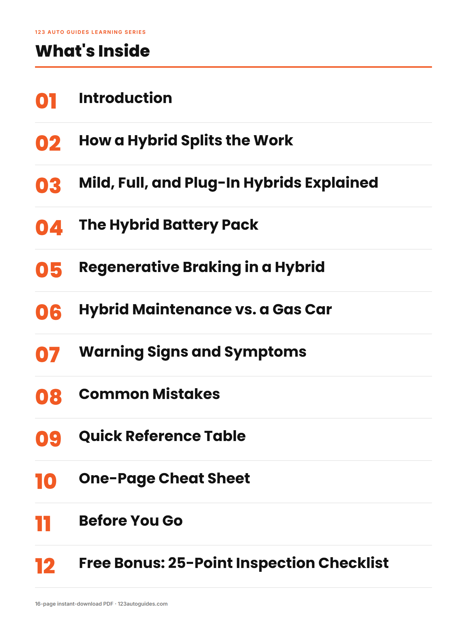 What's Inside Hybrid Vehicle Systems Guide
