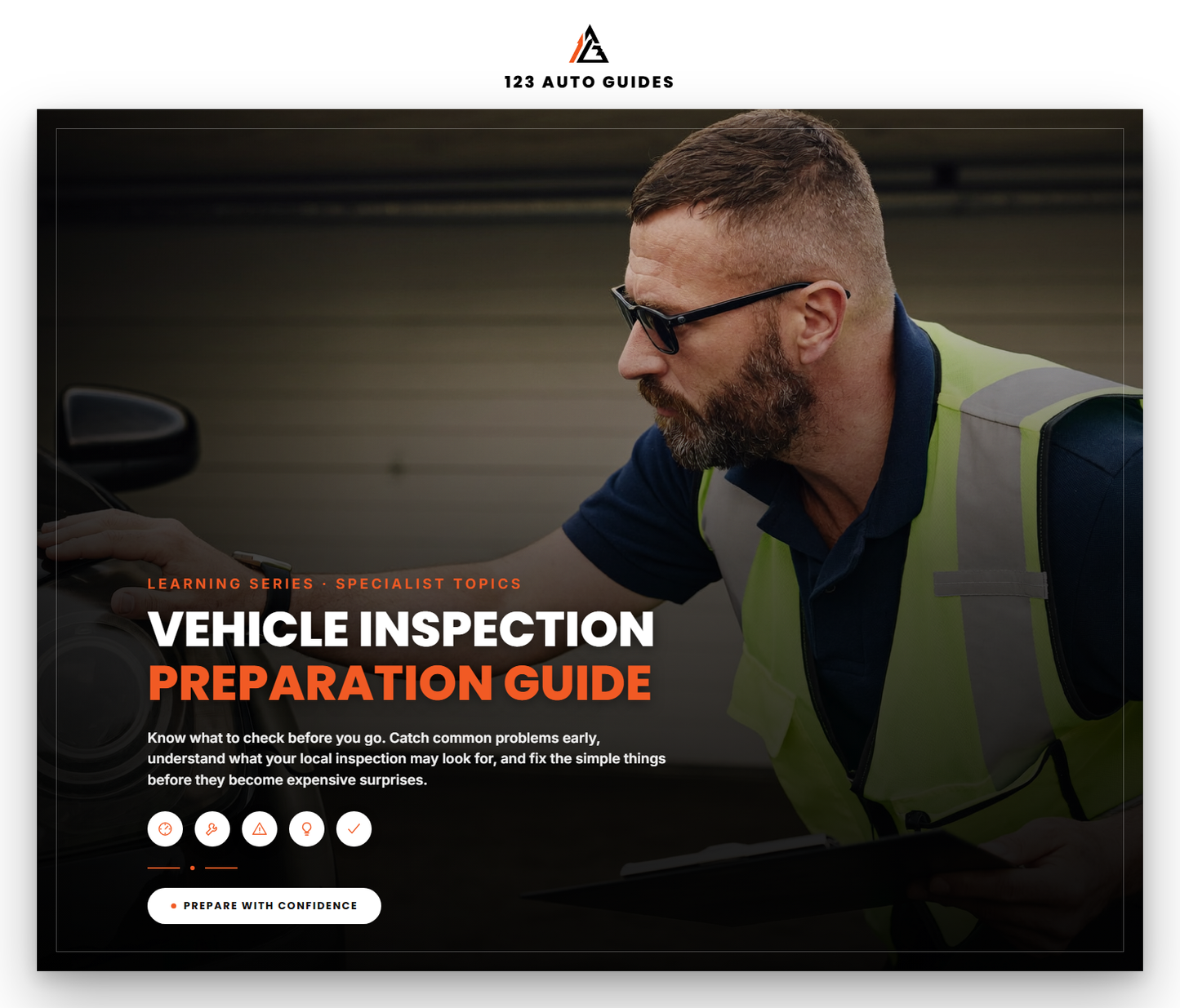 Periodic Vehicle Inspection Preparation Guide | 123 Auto Guides Learning Series cover