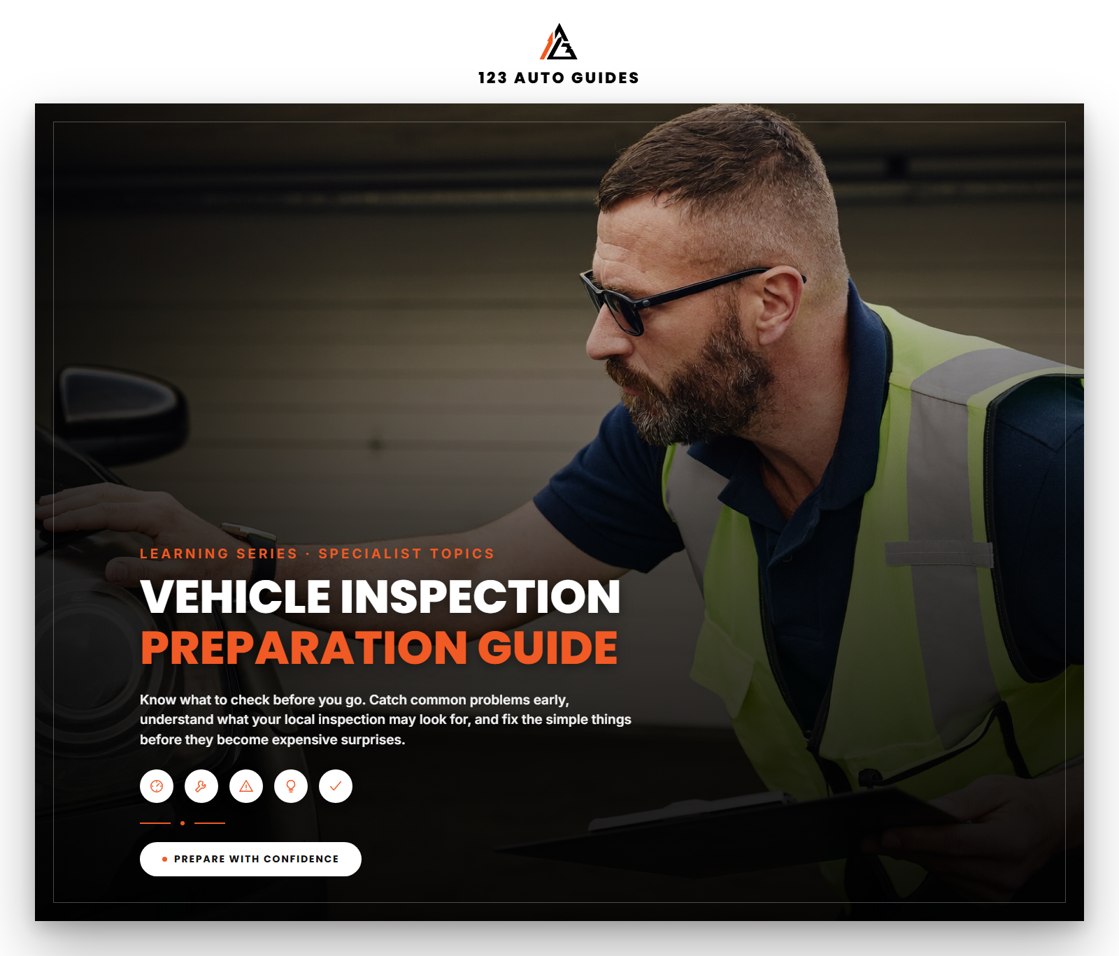 Periodic Vehicle Inspection Preparation Guide | 123 Auto Guides Learning Series cover