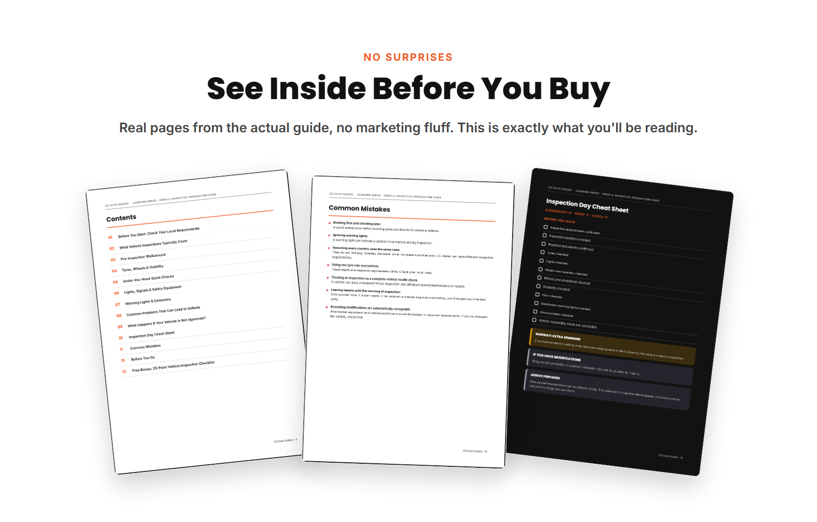 Periodic Vehicle Inspection Preparation Guide - See Inside Before You Buy