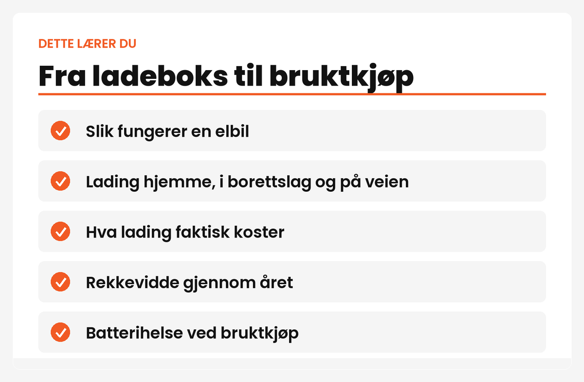 Dette lærer du om elbil