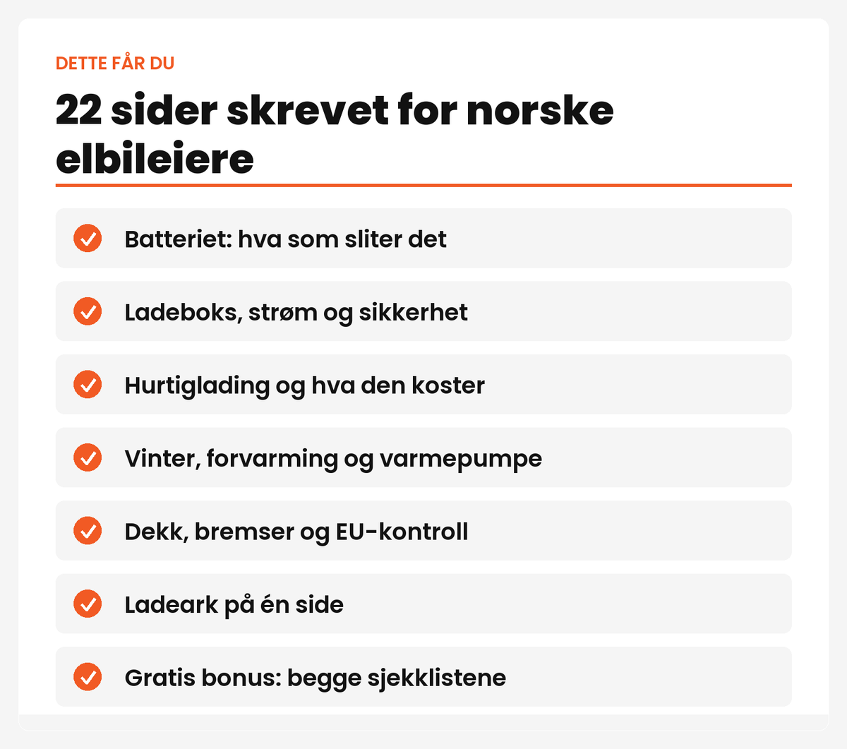 22 sider om elbil i Norge