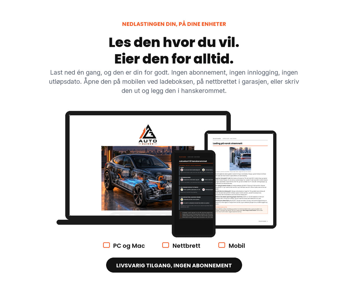 Les den hvor du vil: Elbilteknikk forklart enkelt på PC, nettbrett og mobil