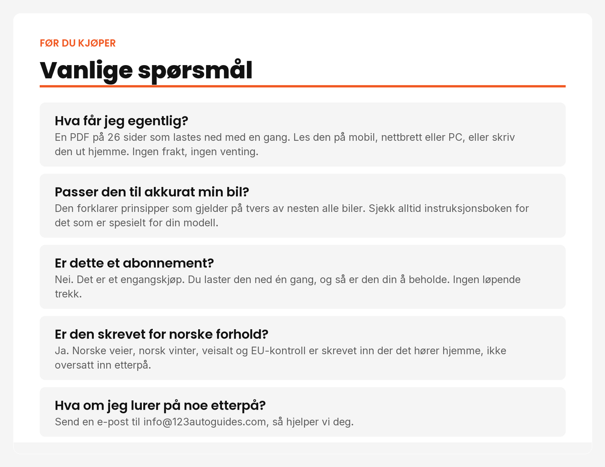 Vanlige spørsmål