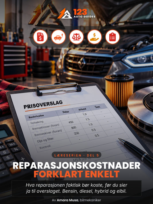 Reparasjonskostnader forklart, omslag