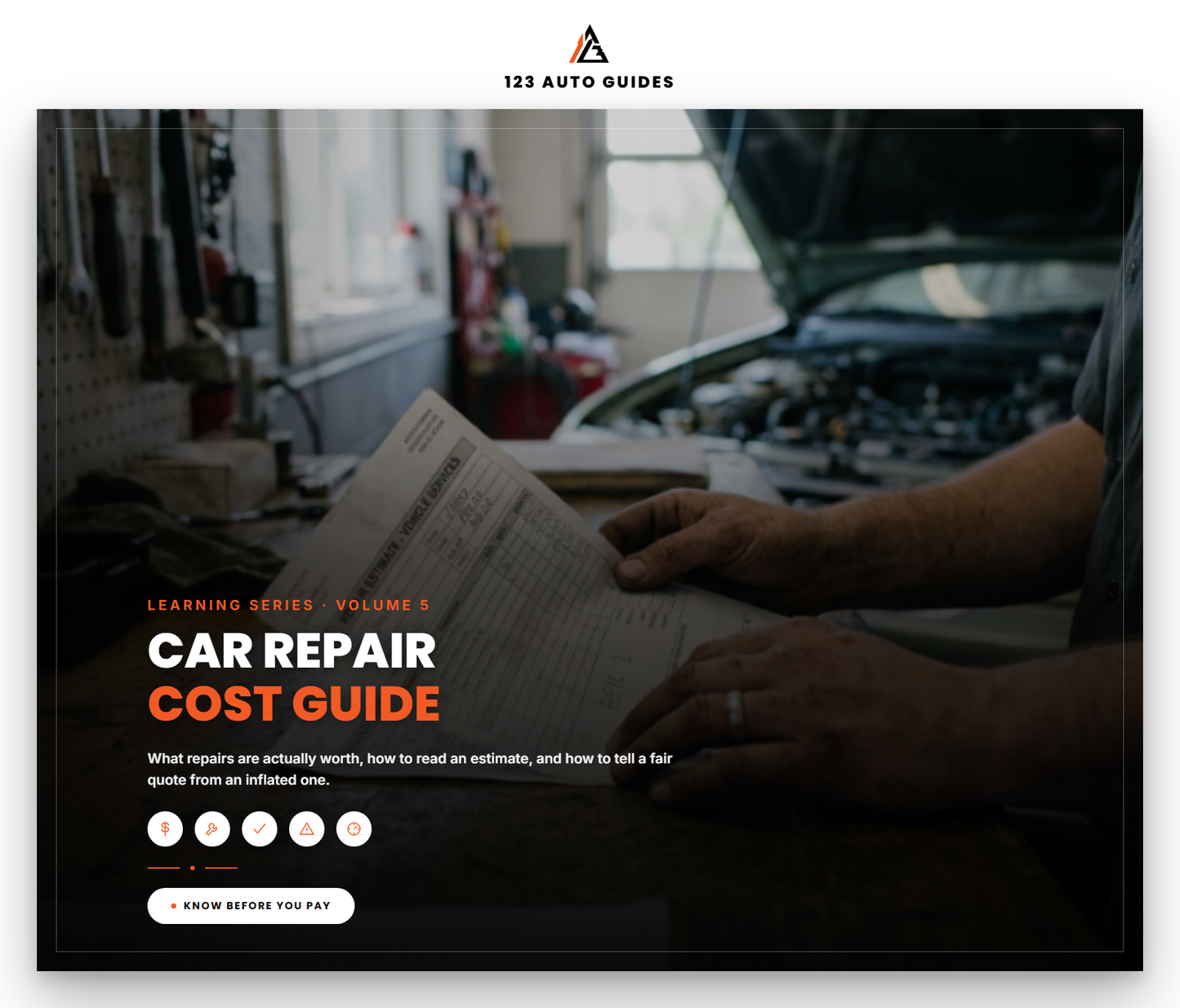 Auto APM Guides Learning Series, Vol. 5: Car Repair Cost Guide - cover