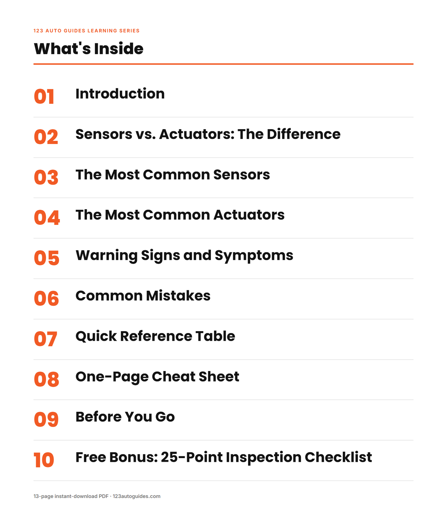 What's Inside Sensors and Actuators Guide