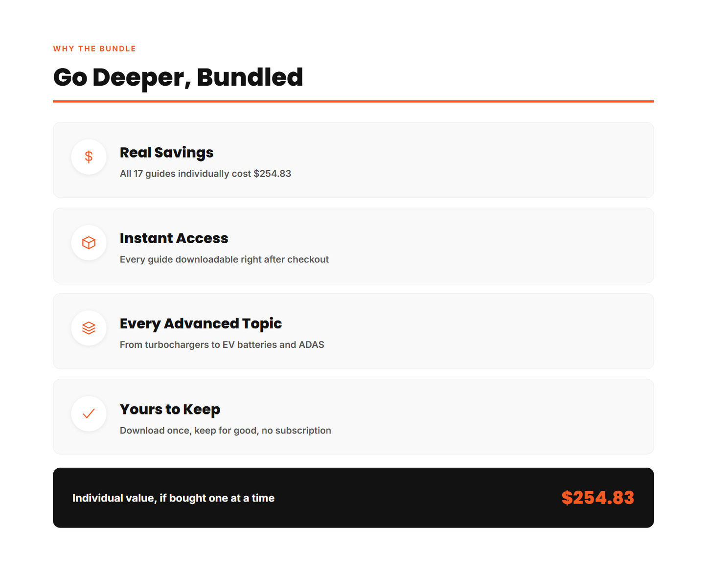Specialist Series Bundle Value Comparison