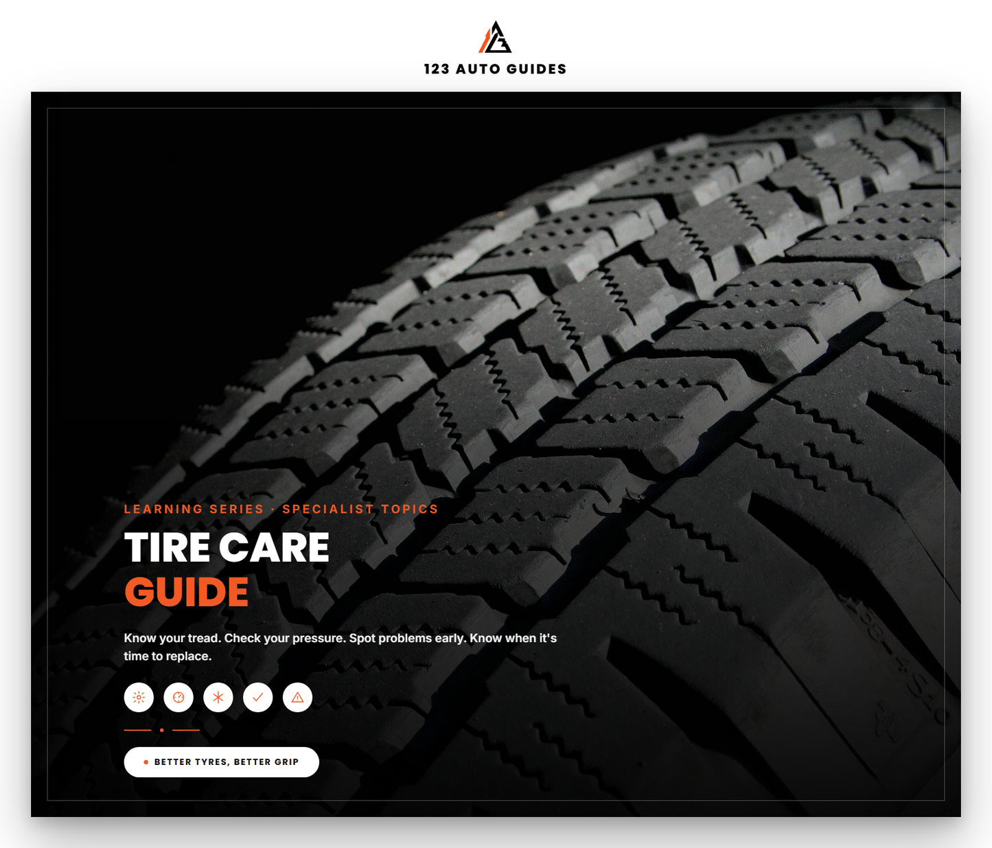 Tire Care Guide | 123 Auto Guides Learning Series cover