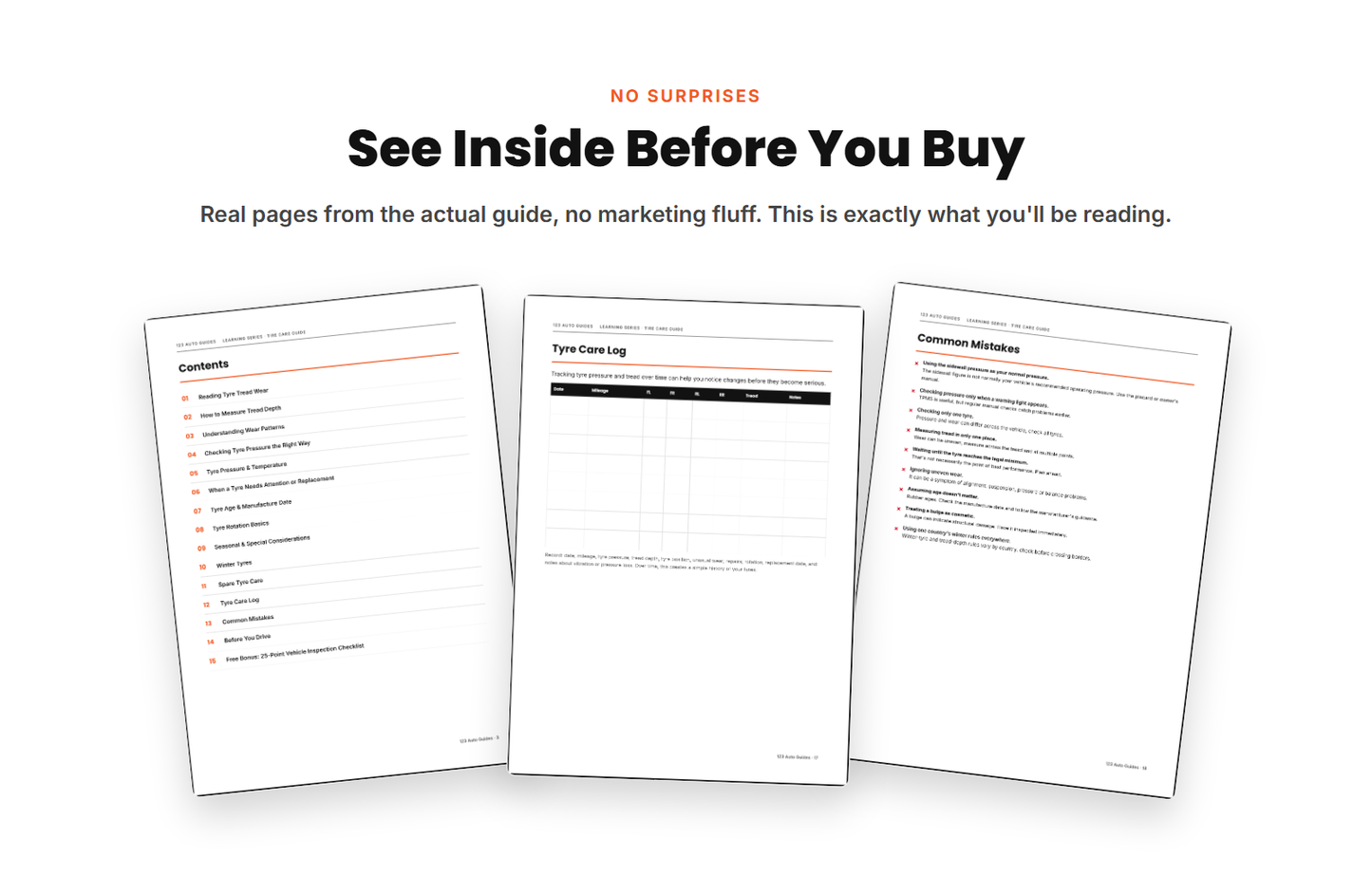 Tire Care Guide - See Inside Before You Buy
