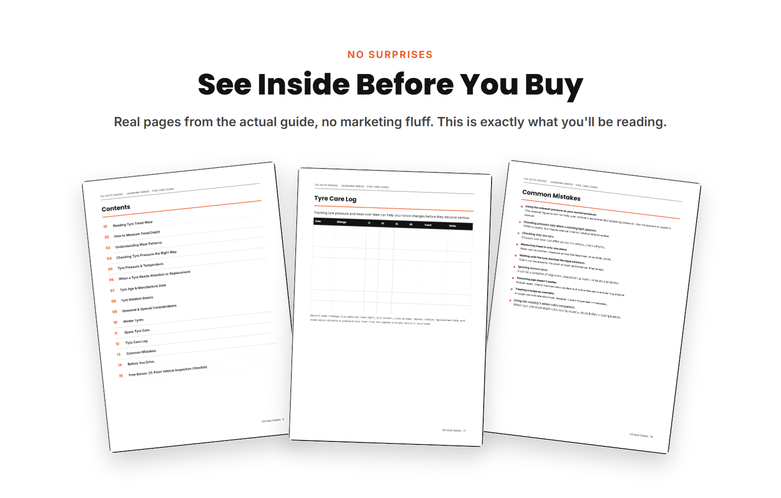 Tire Care Guide - See Inside Before You Buy