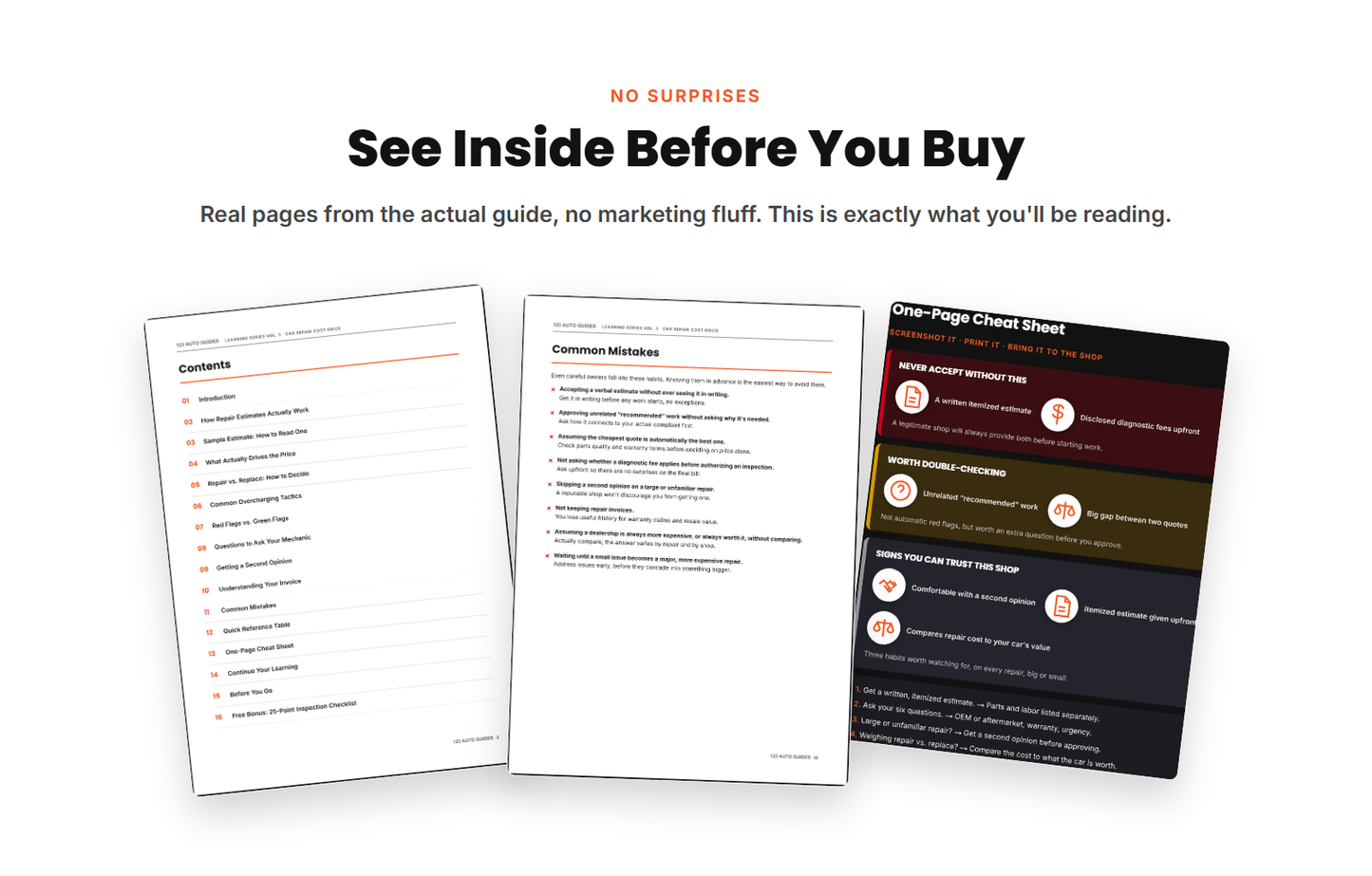 Car Repair Cost Guide | 123 Auto Guides Learning Series, Vol. 5